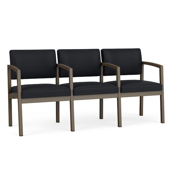Lesro Lenox 3 Seat Tandem Seating W/ Arms, 64.5 in W 24.5 in L 32 in H LS3103 - main